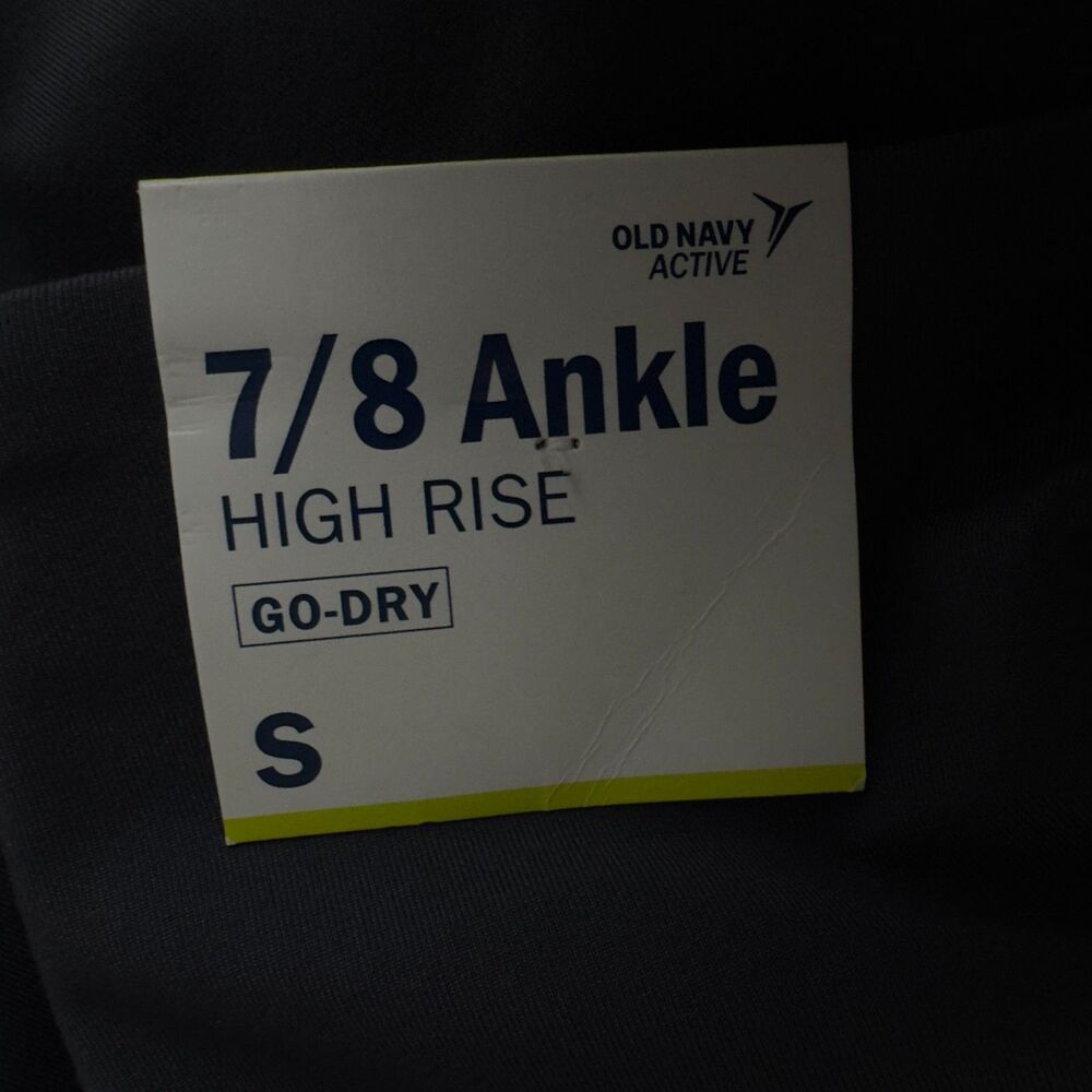 New Old Navy High Rise Mesh Accent Ankle Legging Pants Grey Women's Size Small - Picture 5 of 12